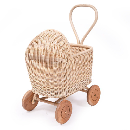 Rattan dolls pram online